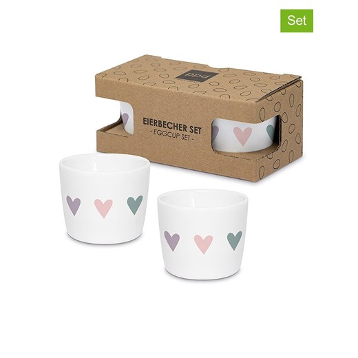 ppd Kieliszki (2 szt.) w kolorze białym na jajka - wys. 5 x Ø 5 cm ze sklepu Limango Polska w kategorii Naczynia - zdjęcie 174765181