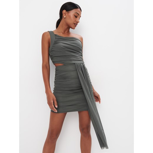 Sukienka Mohito w paski mini dopasowana 