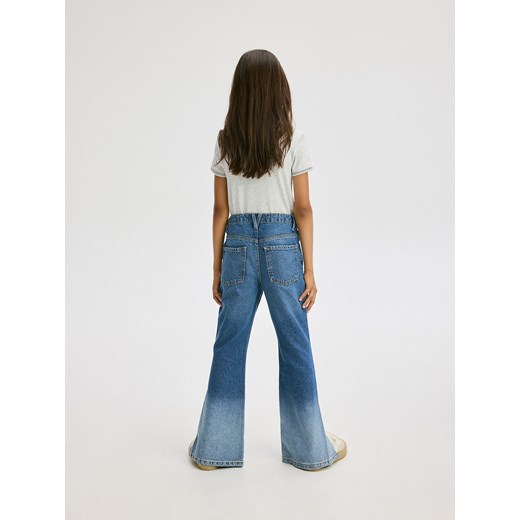 Reserved - Jeansy flare high waist - niebieski Reserved 122 (6-7 lat) Reserved