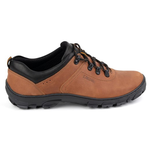 Kampol Buty męskie skórzane 36/72 Cg brązowe ze sklepu ButyModne.pl w kategorii Buty trekkingowe męskie - zdjęcie 174767734
