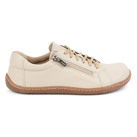 Olivier Damskie minimalistyczne buty skórzane barefoot model 1243 beżowe beżowy ze sklepu ButyModne.pl w kategorii Półbuty damskie - zdjęcie 174767740