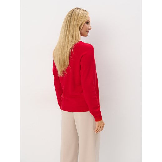 Sweter damski Mohito czerwony z wiskozy 