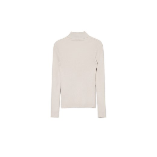 Cropp - Gładki sweter z półgolfem - jasny szary Cropp XL Cropp