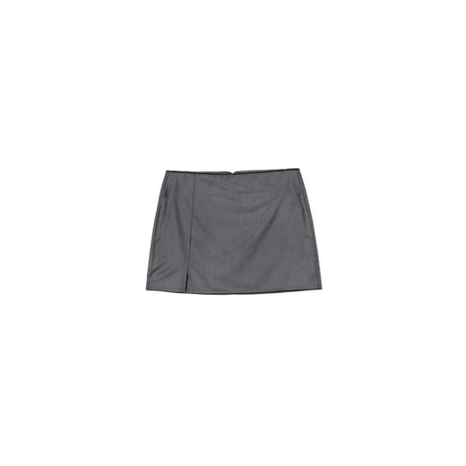Cropp - Szara spódnica mini z wiskozą - szary - id: 388AR-90X - marki Cropp - 174772792 Cropp - Szara spódnica mini z wiskozą - szary ze sklepu Cropp w kategorii Spódnice - zdjęcie 174772792