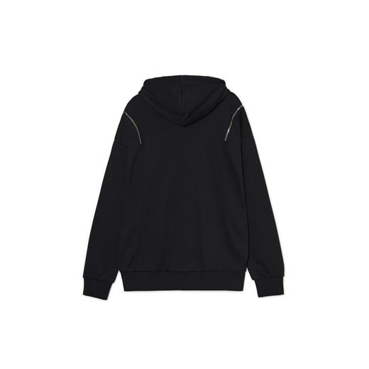 Cropp - Bluza z zamkami przy rękawach - czarny Cropp L Cropp