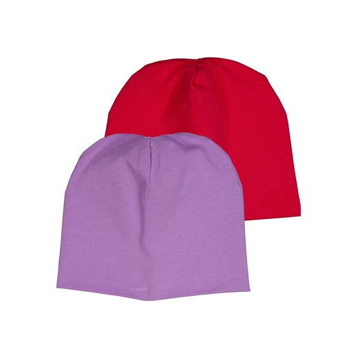 Fred´s World by GREEN COTTON Czapki beanie (2 szt.) &quot;Alfa&quot; w kolorze fioletowym i czerwonym ze sklepu Limango Polska w kategorii Czapki dziecięce - zdjęcie 174776250