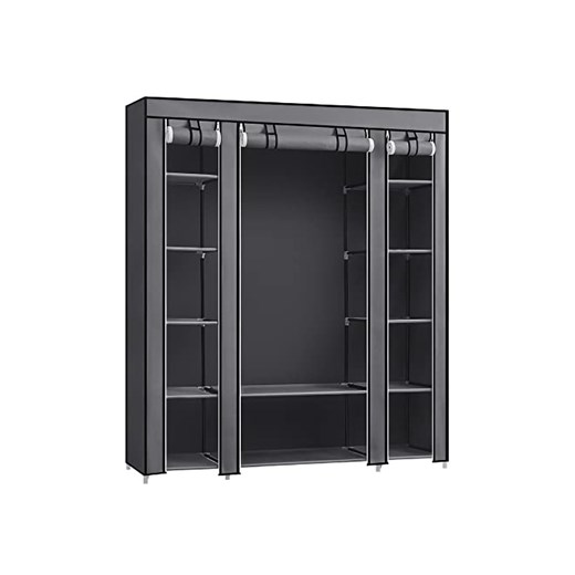 Songmics Szafa w kolorze szarym - 150 x 175 x 45 cm ze sklepu Limango Polska w kategorii Szafy - zdjęcie 174776740