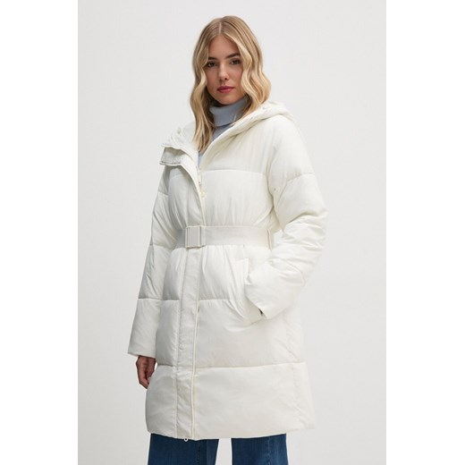 Calvin Klein Jeans kurtka damska kolor biały zimowa J20J224122 ze sklepu ANSWEAR.com w kategorii Kurtki damskie - zdjęcie 174779364