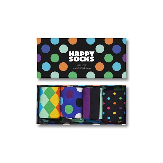 Happy Socks skarpetki 4-Pack Black Week Big Dot SXBDO09-0100 ze sklepu ANSWEAR.com w kategorii Skarpetki damskie - zdjęcie 174779493