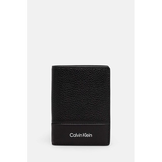 Calvin Klein portfel skórzany męski kolor czarny K50K512303 ze sklepu ANSWEAR.com w kategorii Portfele męskie - zdjęcie 174779901