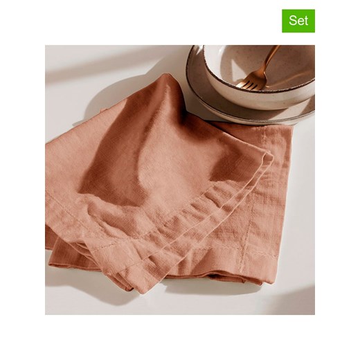 Mint Rugs Serwetki (2 szt.) &quot;Delfos&quot; w kolorze pomarańczowym ze sklepu Limango Polska w kategorii Akcesoria kuchenne - zdjęcie 174783200