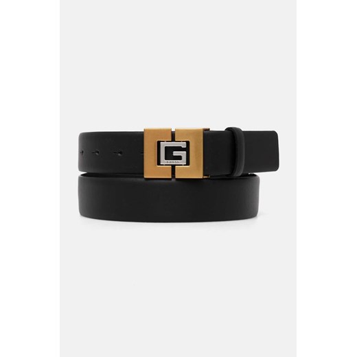 Guess pasek skórzany męski kolor czarny BMGNLE.P4435 ze sklepu ANSWEAR.com w kategorii Paski męskie - zdjęcie 174784423