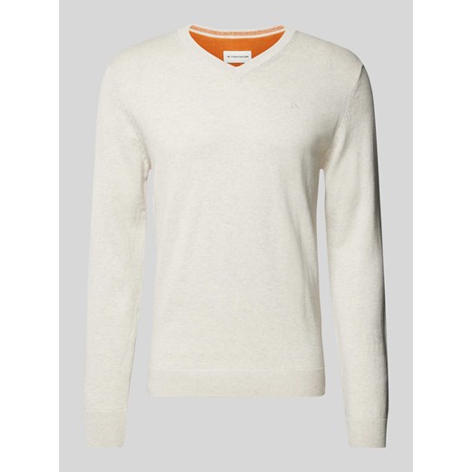 Sweter z dzianiny o kroju regular fit z dekoltem w serek ze sklepu Peek&Cloppenburg  w kategorii Swetry męskie - zdjęcie 174784571