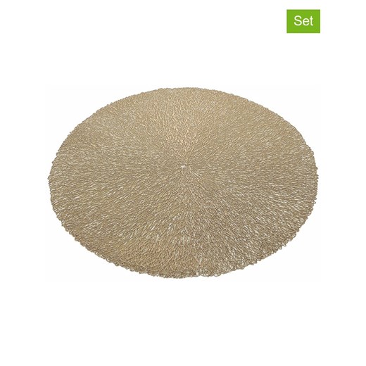 Villa d´Este Podkładki stołowe (6 szt.) w kolorze złotym - Ø 38 cm ze sklepu Limango Polska w kategorii Podkładki na stół - zdjęcie 174786924