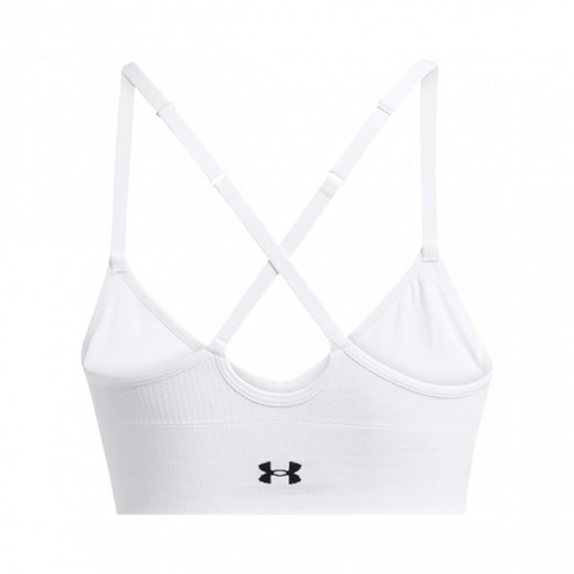 Damski biustonosz treningowy Under Armour Vanish Seamless Low Bra - biały ze sklepu Sportstylestory.com w kategorii Biustonosze - zdjęcie 174787072