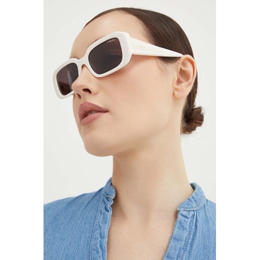VOGUE okulary przeciwsłoneczne damskie kolor biały ze sklepu ANSWEAR.com w kategorii Okulary przeciwsłoneczne damskie - zdjęcie 174789454