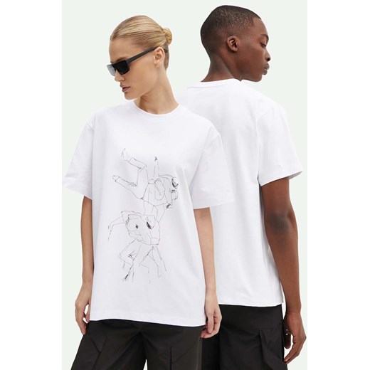Heliot Emil t-shirt kolor biały z nadrukiem M.09.125.BLK01 ze sklepu ANSWEAR.com w kategorii T-shirty męskie - zdjęcie 174789591