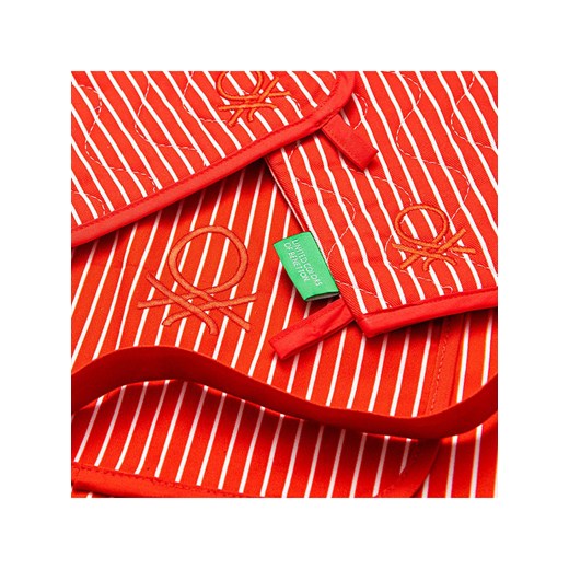 Benetton 3-częściowy zestaw w kolorze czerwonym onesize wyprzedaż Limango Polska