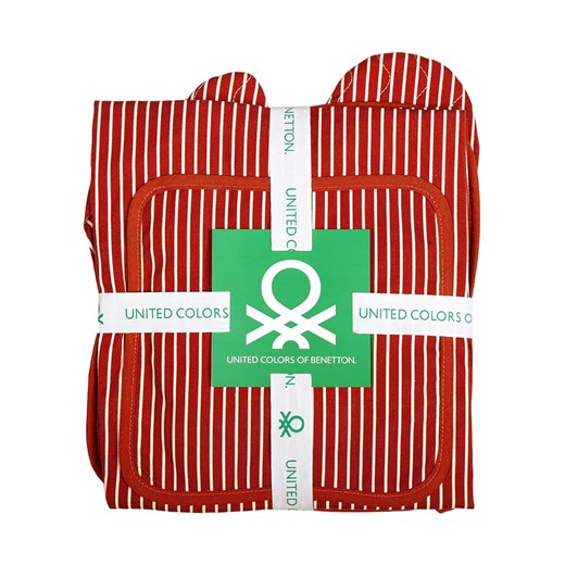 Benetton 3-częściowy zestaw w kolorze czerwonym onesize Limango Polska wyprzedaż