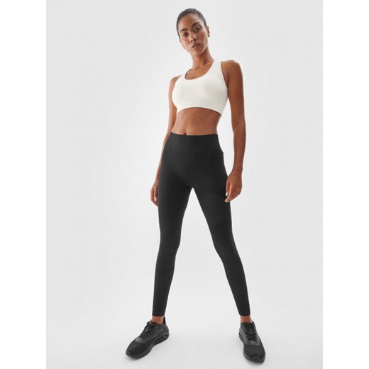 Damskie legginsy treningowe 4F 4FWAW24TFTIF278 - czarne ze sklepu Sportstylestory.com w kategorii Spodnie damskie - zdjęcie 174792264