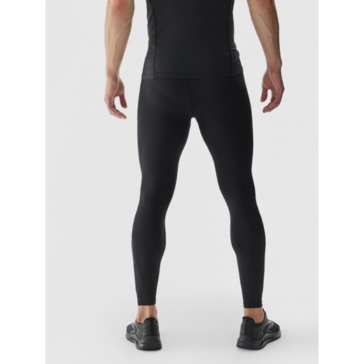 Męskie legginsy treningowe 4F 4FWAW24TFTIM273 - czarne ze sklepu Sportstylestory.com w kategorii Spodnie męskie - zdjęcie 174792310