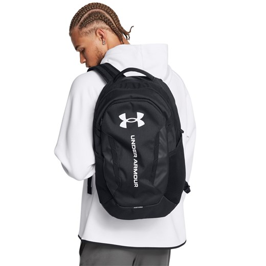 Plecak treningowy uniseks Under Armour UA Hustle 6.0 Backpack - czarny ze sklepu Sportstylestory.com w kategorii Plecaki - zdjęcie 174792622