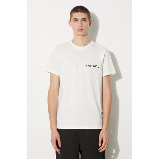 Kangol t-shirt bawełniany Heritage Basic kolor biały z nadrukiem Kangol XL PRM