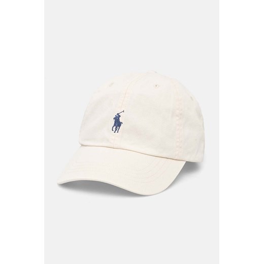 Polo Ralph Lauren czapka z daszkiem bawełniana kolor beżowy z aplikacją 710667709 ze sklepu PRM w kategorii Czapki z daszkiem damskie - zdjęcie 174795640