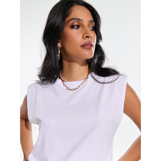 Sinsay - Crop top - biały Sinsay M Sinsay