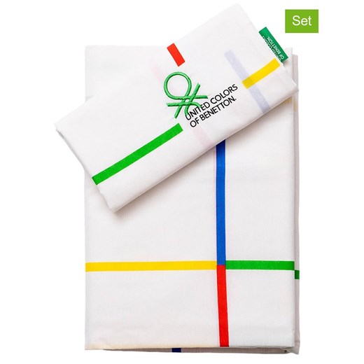 Benetton 3-częściowy komplet pościeli w kolorze białym ze wzorem ze sklepu Limango Polska w kategorii Pościele - zdjęcie 174798392