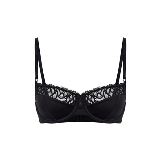 Calvin Klein Biustonosz damski na fiszbinach Kobiety Sztuczne włókno czarny jednolity ze sklepu vangraaf w kategorii Biustonosze - zdjęcie 174799771