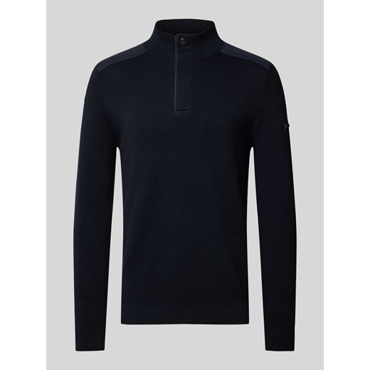 Sweter z dzianiny z detalem z logo ze sklepu Peek&Cloppenburg  w kategorii Swetry męskie - zdjęcie 174799862