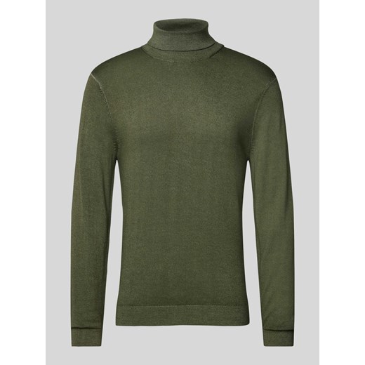 Sweter z dzianiny o kroju slim fit z golfem ze sklepu Peek&Cloppenburg  w kategorii Swetry męskie - zdjęcie 174800044