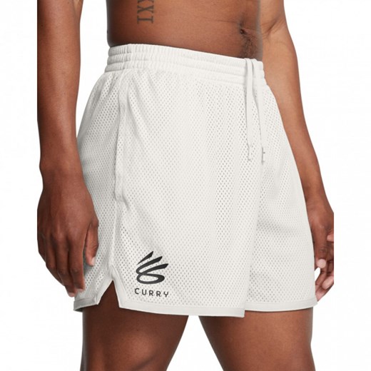 Męskie spodenki do koszykówki Under Armour Curry Splash - białe ze sklepu Sportstylestory.com w kategorii Spodenki męskie - zdjęcie 174801353