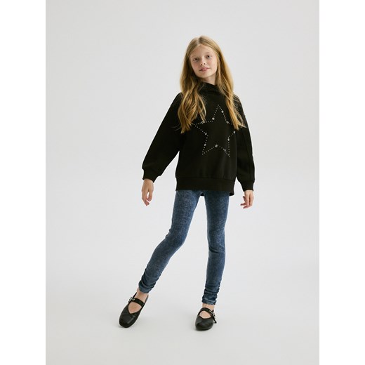 Reserved - Bluza z aplikacją - czarny Reserved 152 (11 lat) Reserved