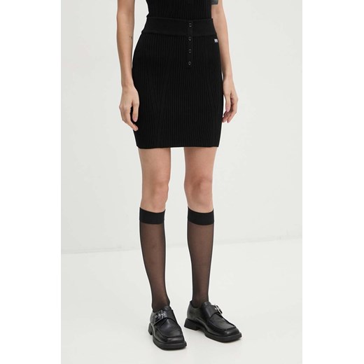 Moschino Jeans spódnica kolor czarny mini ołówkowa J0180 8702 ze sklepu ANSWEAR.com w kategorii Spódnice - zdjęcie 174805370