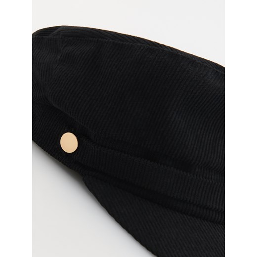 Reserved - Kaszkiet z detalem - czarny Reserved S Reserved