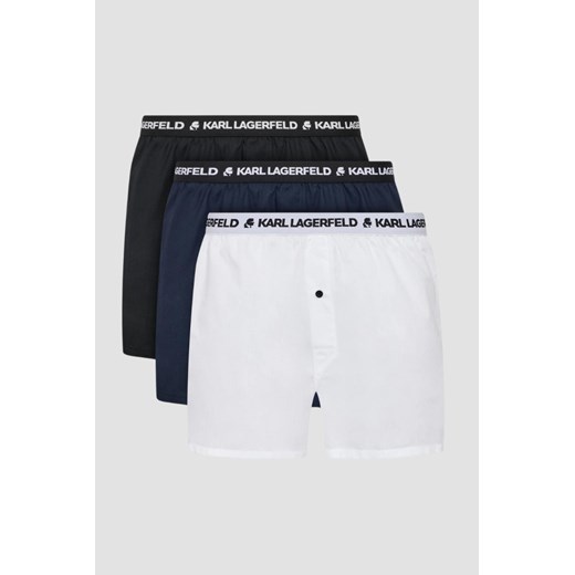 KARL LAGERFELD Zestaw wielokolorowych bokserek 3PACK Woven Boxer Shorts, Rozmiar S ze sklepu outfit.pl w kategorii Majtki męskie - zdjęcie 174808380
