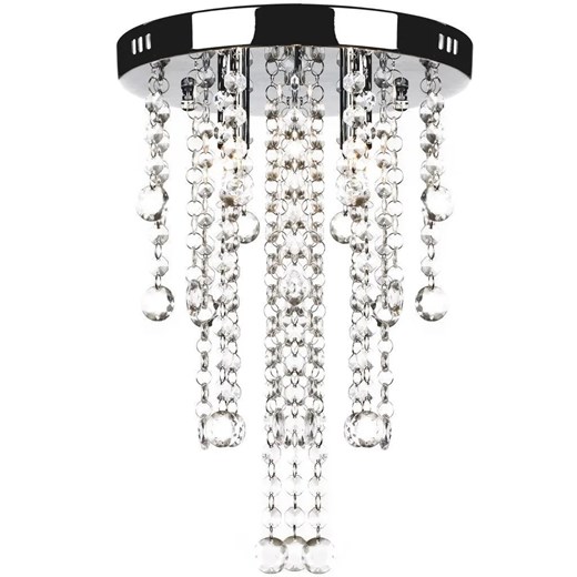 Okrągła lampa sufitowa z kryształkami - E992-Rosela Lumes One Size Edinos.pl