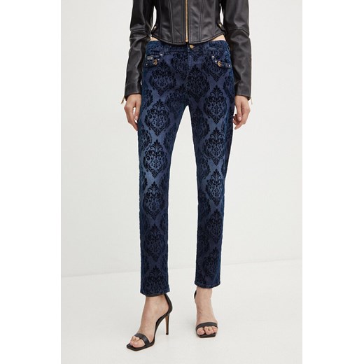 Versace Jeans Couture jeansy damskie kolor granatowy 77HAB513 DS014WO4 ze sklepu ANSWEAR.com w kategorii Jeansy damskie - zdjęcie 174809523