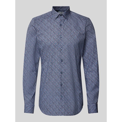 Koszula biznesowa o kroju slim fit z kołnierzykiem typu kent model ‘New York’ ze sklepu Peek&Cloppenburg  w kategorii Koszule męskie - zdjęcie 174811020