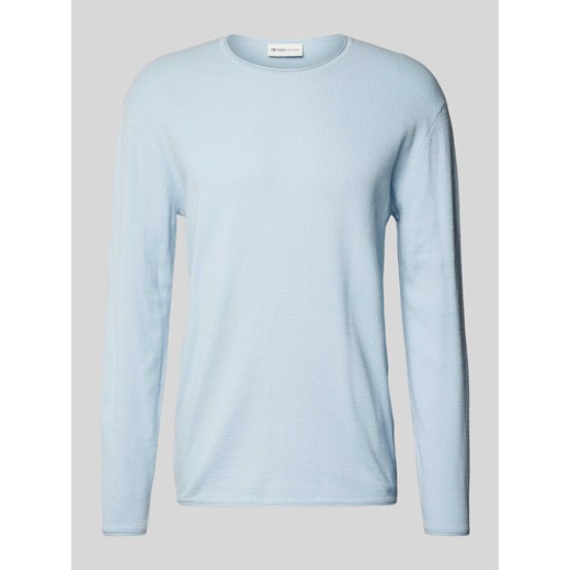 Sweter o kroju regular fit z fakturowanym wzorem ze sklepu Peek&Cloppenburg  w kategorii Swetry męskie - zdjęcie 174811122