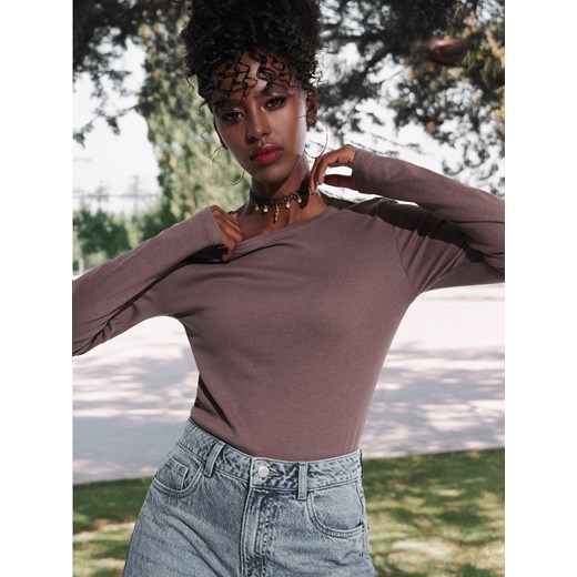 Sinsay - Koszulka z długimi rękawami - fioletowy Sinsay XS Sinsay
