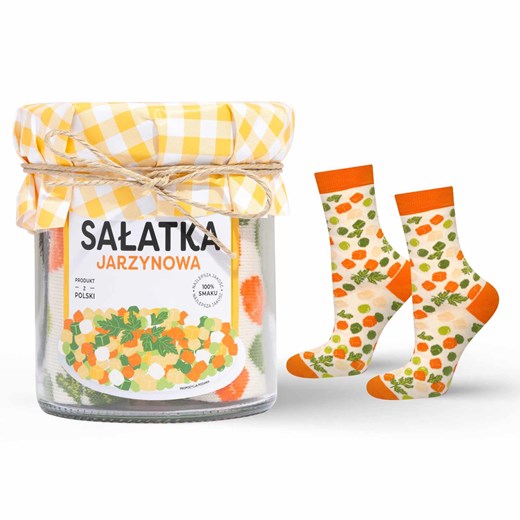 Skarpetki Sałatka Jarzynowa w Słoiku ze sklepu Sklep SOXO w kategorii Skarpetki damskie - zdjęcie 174816540