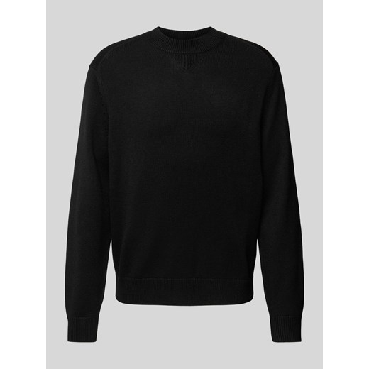 Sweter z dzianiny z prążkowanymi wykończeniami ze sklepu Peek&Cloppenburg  w kategorii Swetry męskie - zdjęcie 174817710