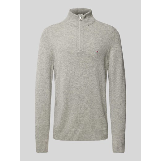Sweter wełniany ze stójką model ‘LAMBSWOOL’ ze sklepu Peek&Cloppenburg  w kategorii Swetry męskie - zdjęcie 174818134