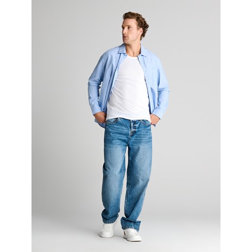 Koszula męska Sinsay z długim rękawem z klasycznym kołnierzykiem 