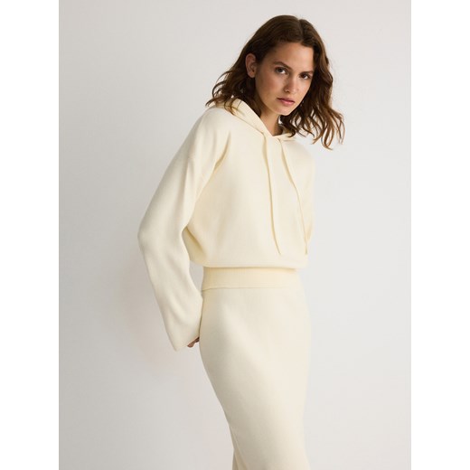 Reserved - Spódnica midi - kremowy Reserved S Reserved