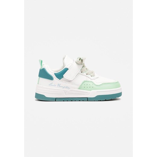 Biało-Zielone Buty Sportowe Sneakersy z Zapięciem na Rzep Raivena ze sklepu born2be.pl w kategorii Buty sportowe dziecięce - zdjęcie 174822013