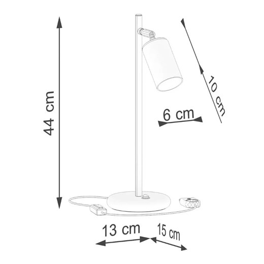 Lampka biurkowa z reflektorkiem czarny + chrom - A577-Wezo Lumes One Size Edinos.pl